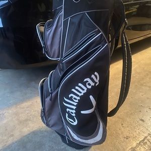 Callaway golf bag zippers work great. No holes in bag. Normal ware and tear.